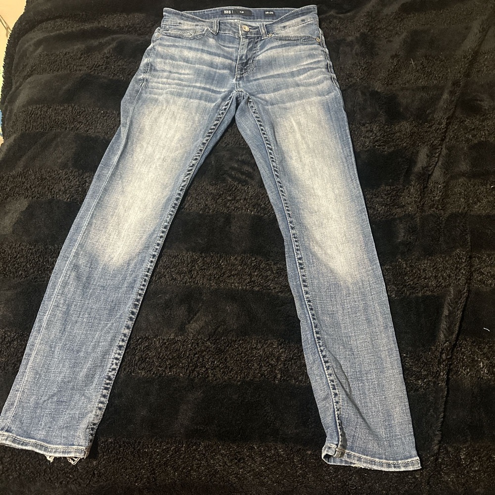 BKE Men's Slim Straight Blue Jeans